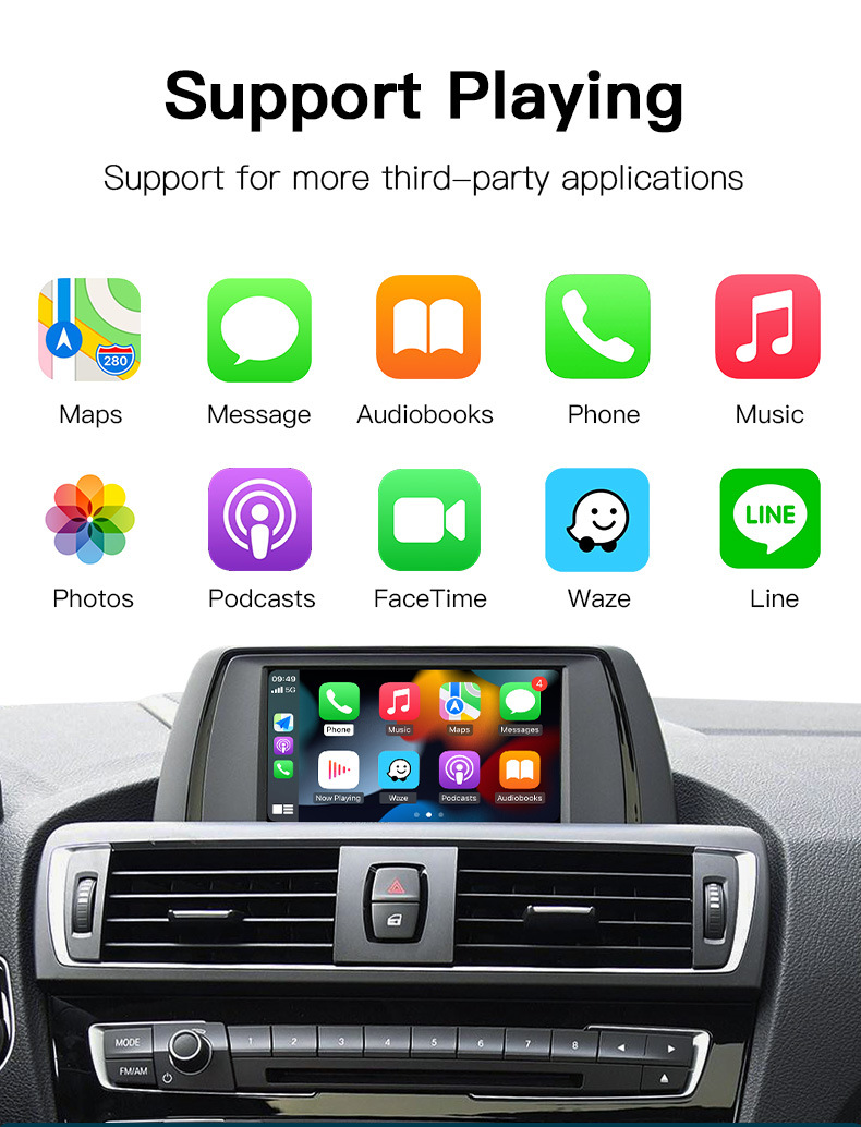 Suitable for Bmw Wireless Carplay Decoder, Huawei Hicar Box, Bmw Supports the Addition of Reversing Camera