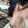 Irregular pearl earrings