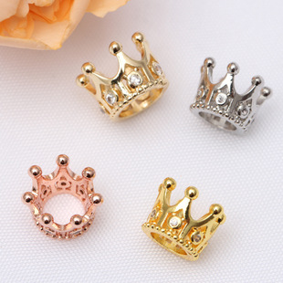 14K����ɫ�ʹڴ���� ΢��ʯ��ñȦ���鴮�� diy�ֹ��Ʒ���