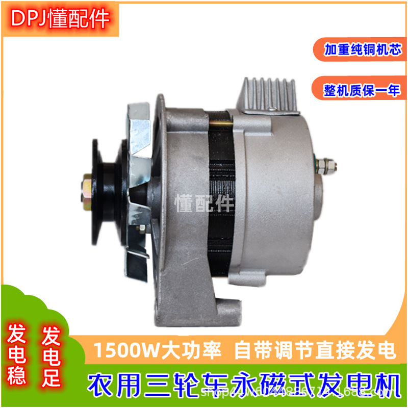 Agricultural tricycle 12V14V permanent magnet generator right hanging angle rechargeable AC DC universal electric rolling JF11A