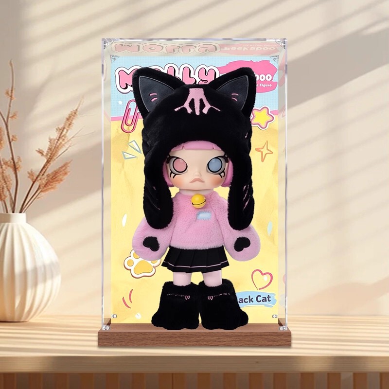 Acrylic Display Box Suitable for Bubble Mart Molly Peekaboo 1/8 Action Figure Dustproof Figure Box Acrylic Display Box Suitable for Bubble Mart Molly Peekaboo 1/8 Action Figure Dustproof Figure Box