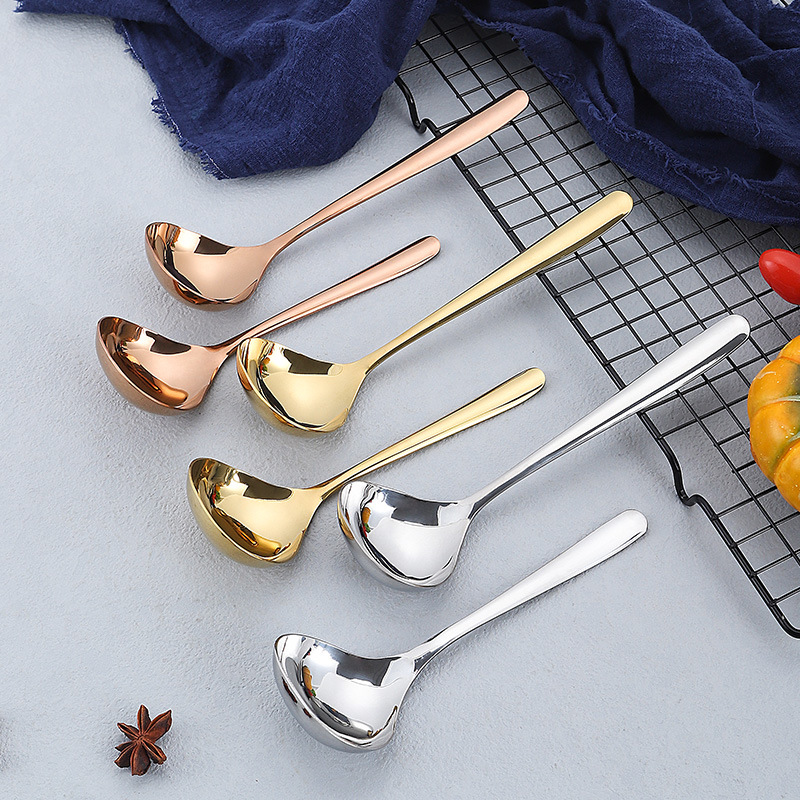 304 de acero inoxidable creativo en forma de corazón sopa cuchara engrosada sola olla caliente cuchara vajilla occidental cuchara pública se puede personalizar logo