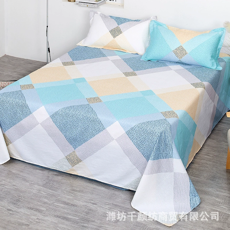 Односпальная простыня для общежития, плотная ворсистая ткань, многоpattern, размеры 1.2–2.5×2.3 м