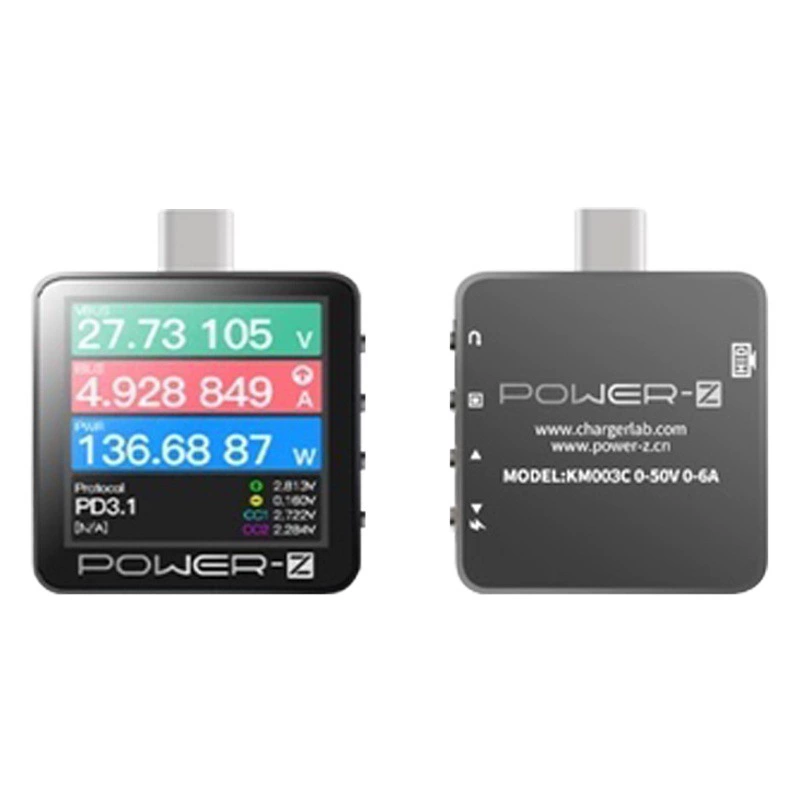 POWERZ PD USB тестер напряжения потока Портативный Измеритель быстрого заряда детектор мощности KM003C ловушка