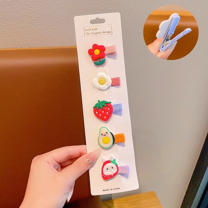 Horquilla de seguridad infantil para niños lindo súper lindo no duele el pelo del bebé clip de sudor niña bebé horquilla de tela completa