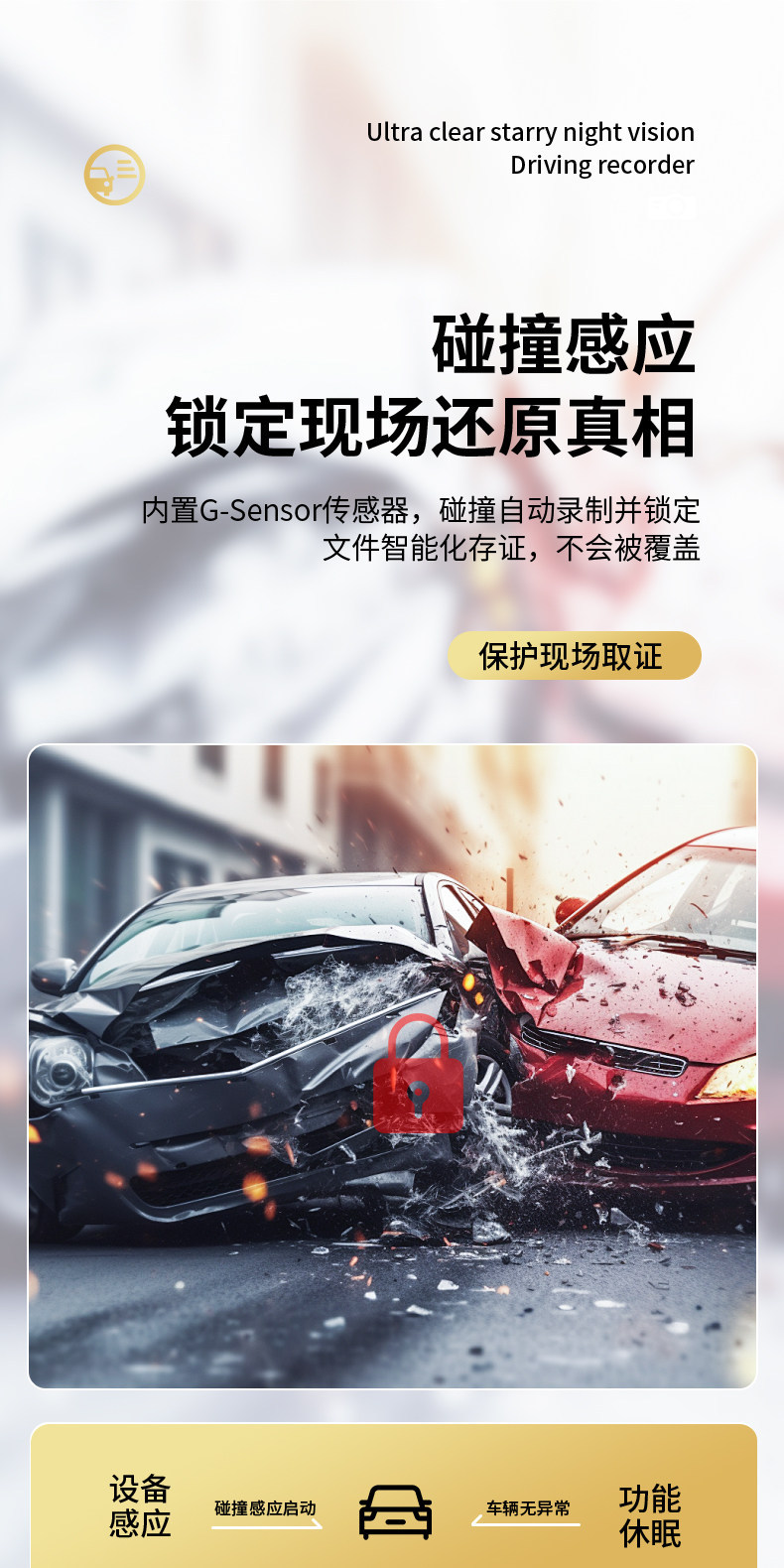 2026 New Model Car Dashcam, No Wiring Required, Dual Front and Rear Cameras, Remote 24-Hour Parking Monitoring