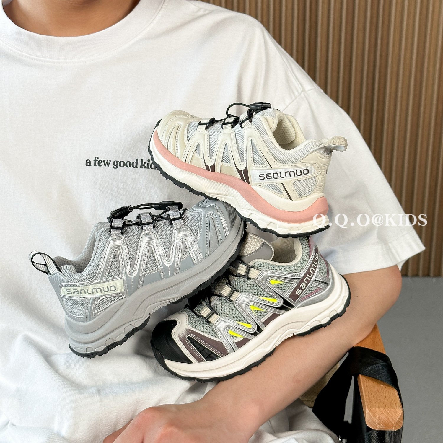 QQO Children's Shoes 2023 Autumn New Children's Breathable Outdoor Sports Shoes Korean Edition Boys and Girls'_voghion.com