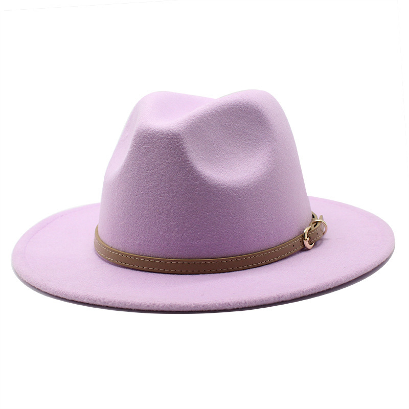 Otoño y invierno británico para hombres y mujeres nuevo sombrero de lana de jazz sombrero de bisel sombrero clásico sombrero de moda sombrero de felt al por mayor