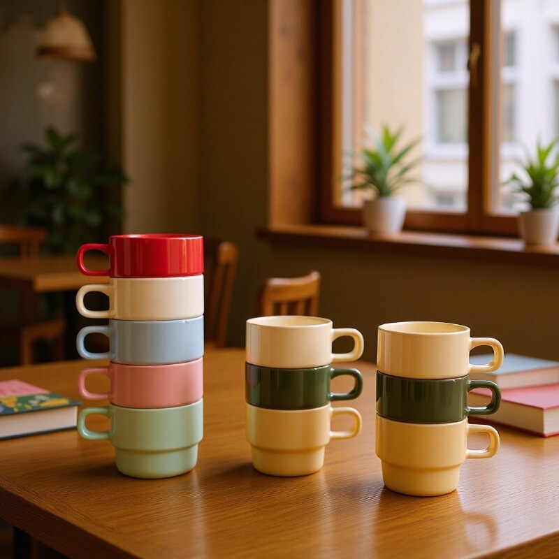 High-end Japanese Stacked Water Cup Set Retro Coffee Mug Cup Milk Ceramic Cup Luo Printed logo High-end Japanese Stacked Water Cup Set Retro Coffee Mug Cup Milk Ceramic Cup Luo Printed logo
