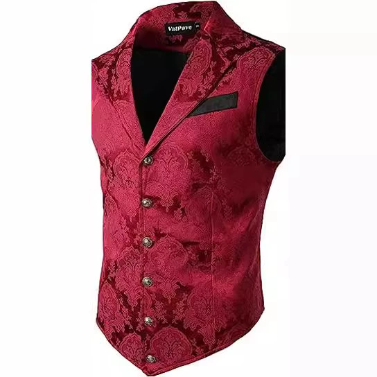 Amazon Foreign Trade Новый мужской жилет Средневековый костюм Ретро готическое длинное платье Жилет Костюм на Хэллоуин