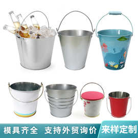 供应马口铁冰桶 手提镀锌铁金属包装啤酒5升马口铁冰桶 铁盒厂家