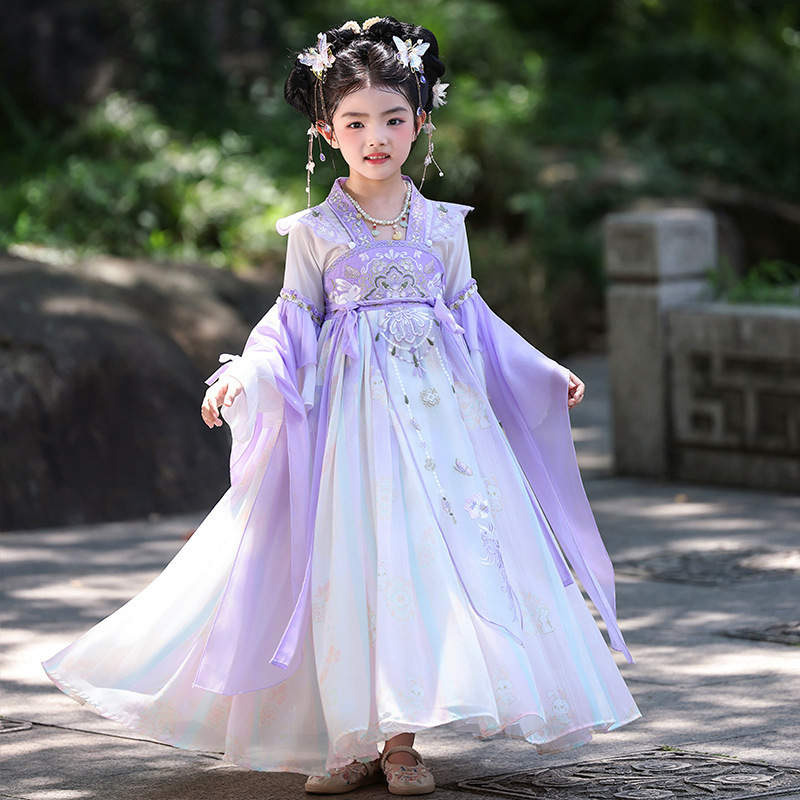 Hanfu Girl Summer Style Children's 2025 New Ancient Style Super Fairy Ancient Costume Summer Tang Suit Little Girl Dress