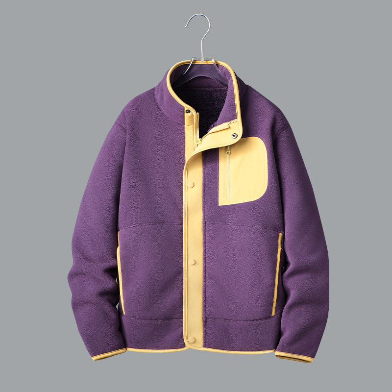 Camiseta de manga larga al aire libre transfronteriza engrosada con camisa encapuchada de lana pesada otoño y invierno con cremallera suéter hombre grueso personalizado