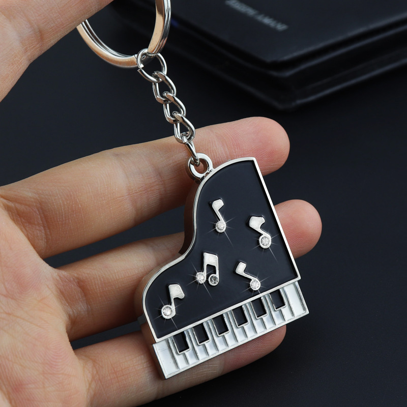 Creative simulation piano keychain, customized talent training and promotion, printable logo, International Music Festival gift from piano store