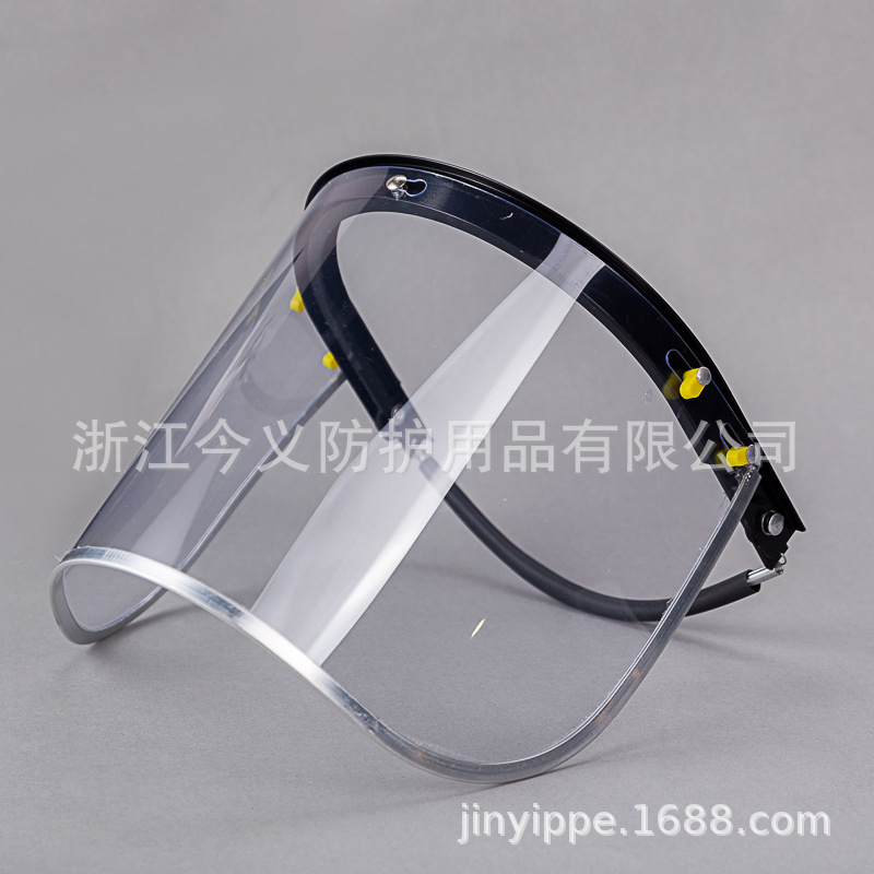 PVC面屏ABS支架打磨面罩打磨面屏支架式防护面罩透明配安全帽使用