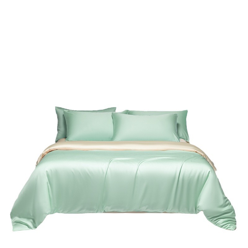 Tencel Four Piece Bed Sheet Set Cool Touch Anti Wrinkle Bedding_voghion.com