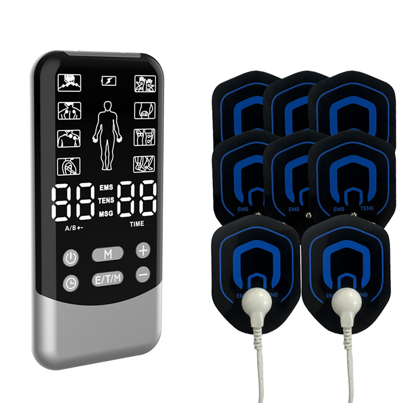EMS transfronterizo microcorriente digital meridiano aparato de fisioterapia masajeador de pulso de frecuencia media y baja estimulación eléctrica masajeador muscular