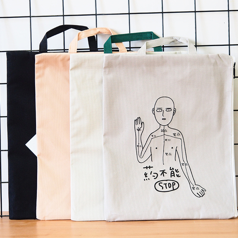 Bolsa con cremallera de tela Oxford "Familia Tuanzi" de SPVEGA - Tamaño B6 - Para almacenar papelería y accesorios