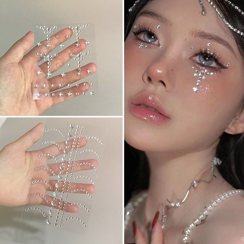 Face Paste Jewelry Eye Makeup Bright Diamond Tears Diamond Paste Diamond Concert Electric Syllable Stage Performance Rhinestone Face Makeup Paste Face Paste Jewelry Eye Makeup Bright Diamond Tears Diamond Paste Diamond Concert Electric Syllable Stage Performance Rhinestone Face Makeup Paste