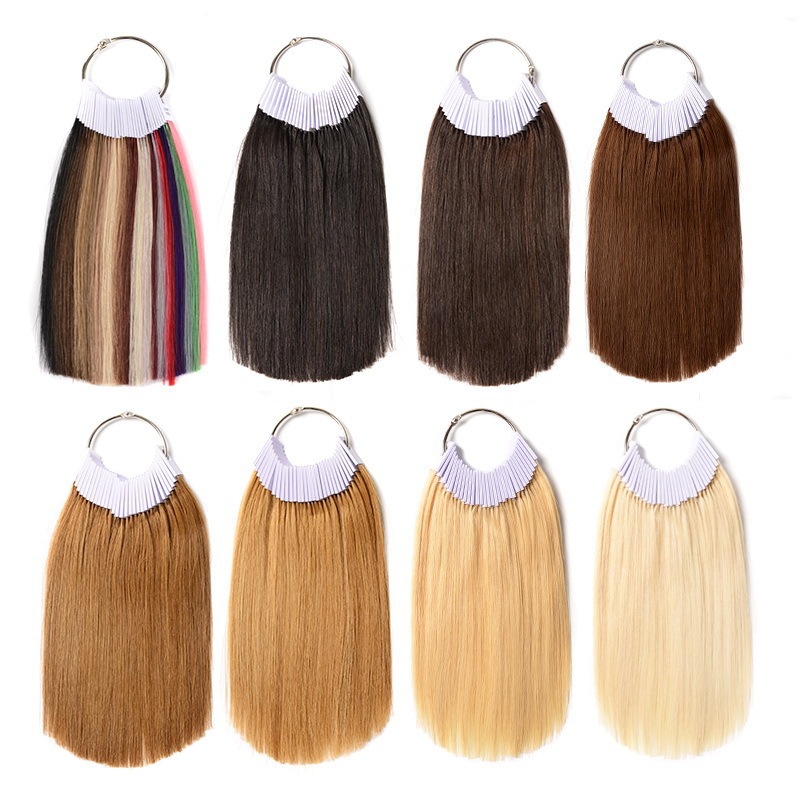 Clockwork Hairdressing Real Hair Hair Bundle Hair Dyeing Test Hair Piece Hairdressing Student Special Hair Dyeing Practice Top Color Plate