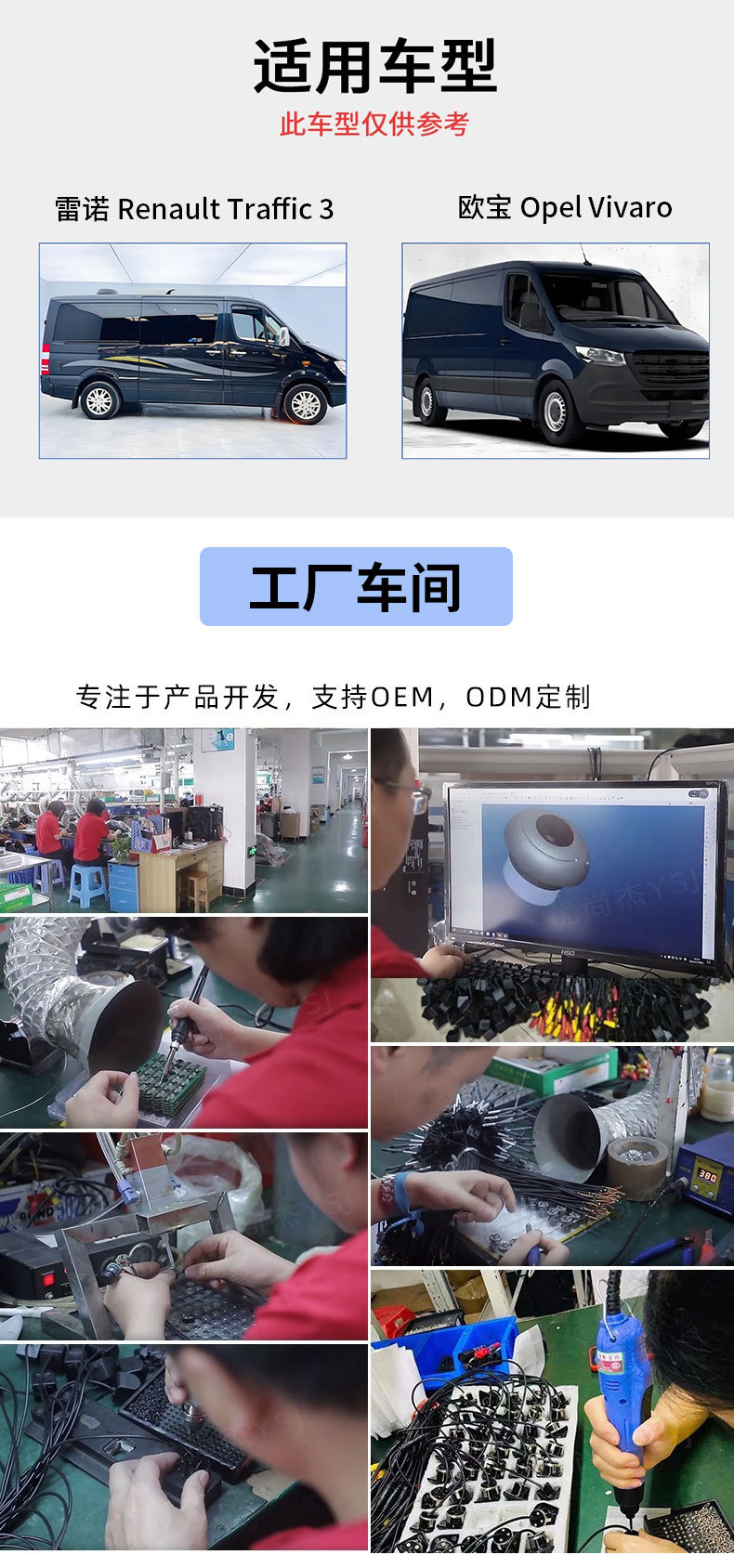 Suitable for Opel Vivaro Renault Trafic High-Mounted Brake Light Reversing Image Rear View High-Definition Car Camera