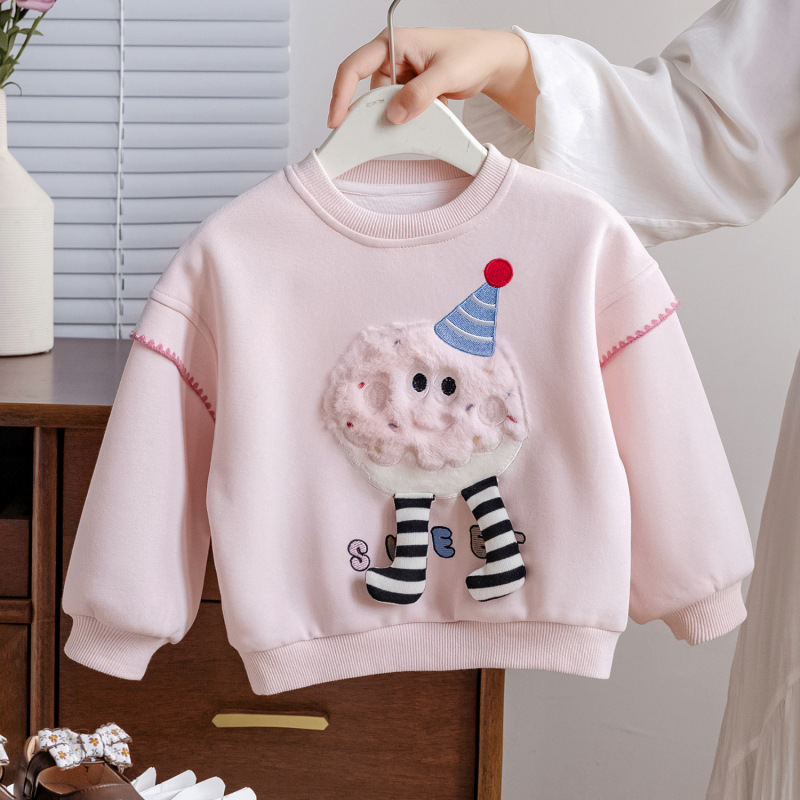 女の子の服の秋の服の2024新型の洋気の子供の頭の服の長袖の子供の秋の女の子の上着のファッション|undefined