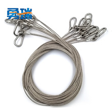 勇瑞 304钢丝绳索具 2.5mm 挂画配件 钢丝绳加工铆压带环钢索