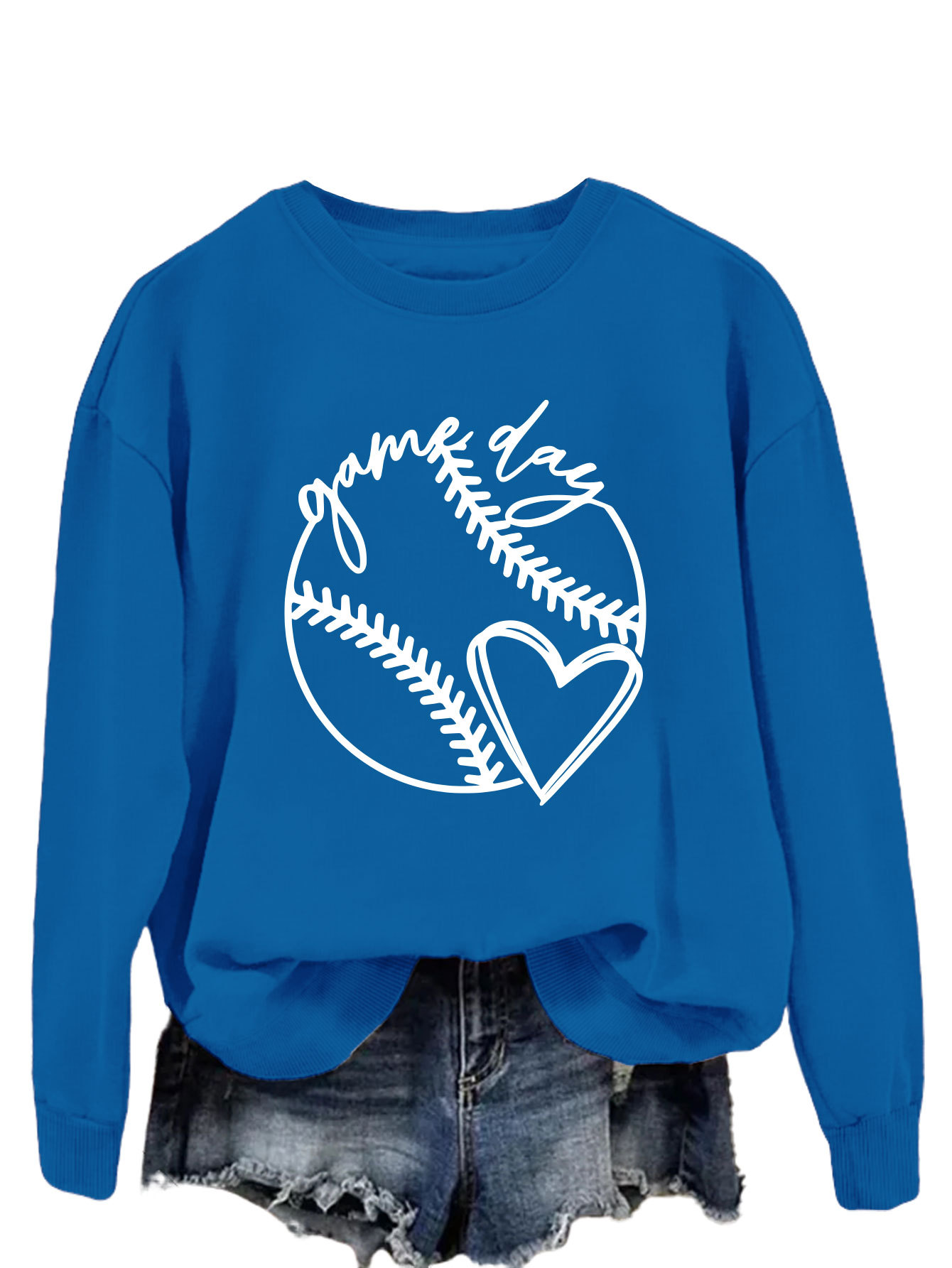 Lake blue sweatshirt (white font)