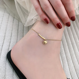 Брендовый браслет на ногу, аксессуар, изысканный стиль, легкий роскошный стиль, популярно в интернете, не выцветает