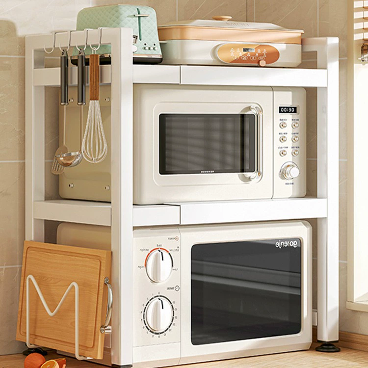 Выдвижная кухонная многофункциональная стойка для микроволновой печи Стеллаж для хранения Бытовая столешница Кронштейн для рисоварки Стеллаж для хранения духовки