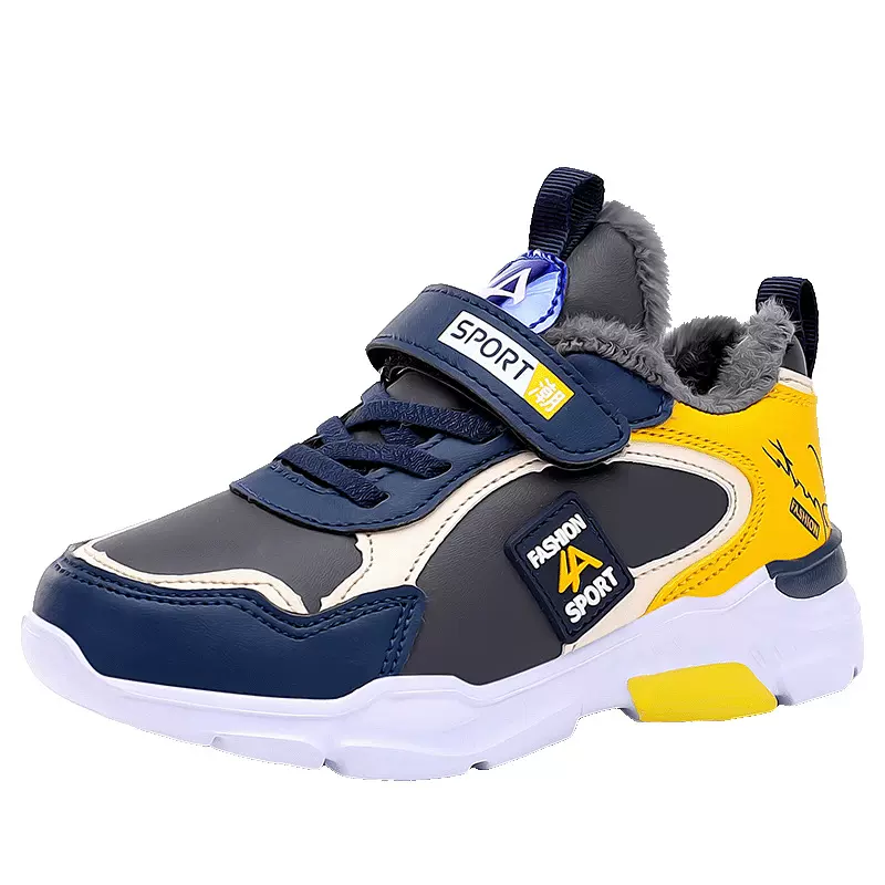 童棉鞋男童棉鞋秋冬季童鞋防水中大童男孩运动鞋学生儿童鞋跑步鞋