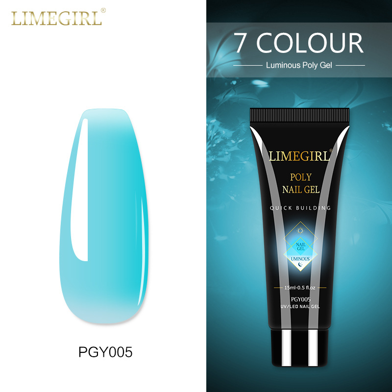 12 colores pegamento de extensión de brillo de uñas pegamento de extensión de lentejuelas de uñas pegamento de extensión rápida indolora Glitter pegamento de extensión de cristal