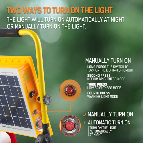 Solar integrated floodlight 100W200W high power multifunctional LED garden floodlight cross-border new product