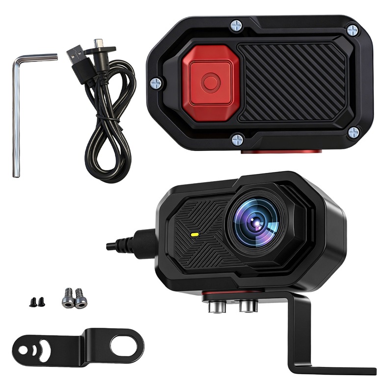 Electric Vehicle Motorcycle Dashcam 2K HD Waterproof No Wiring Required Two-Wheeled Vehicle Riding Recording Camera