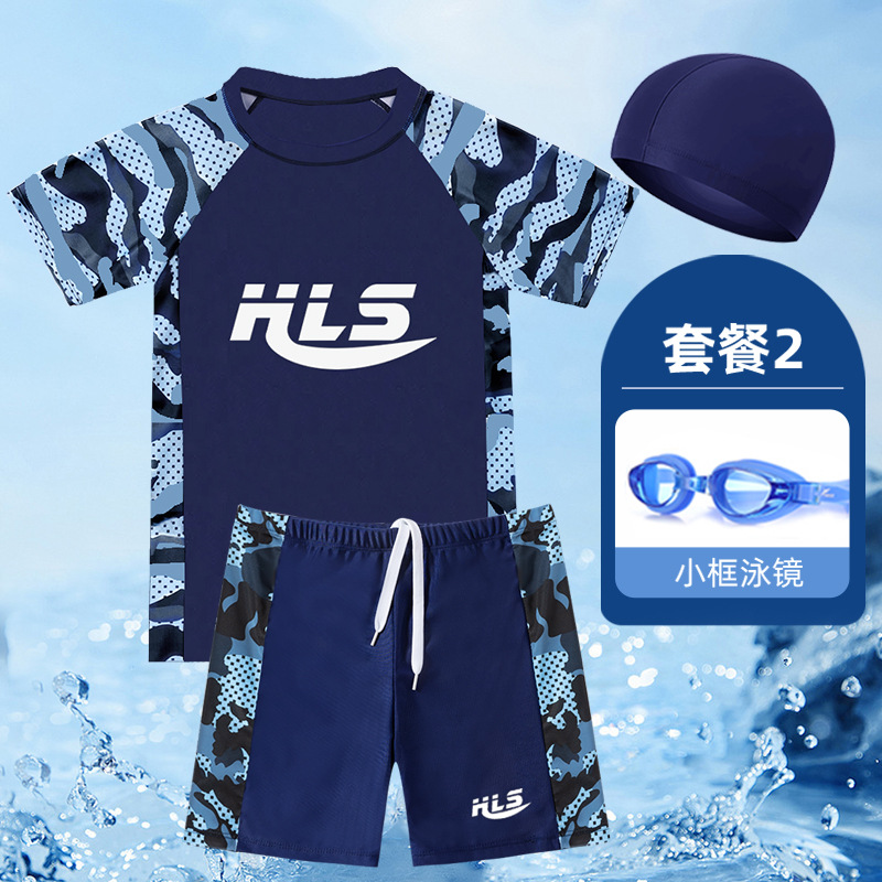 Troncos de natación para niños troncos de natación de secado rápido para niños Playa adolescentes troncos de natación profesionales entrenamiento medio y grandes niños Boxer shorts