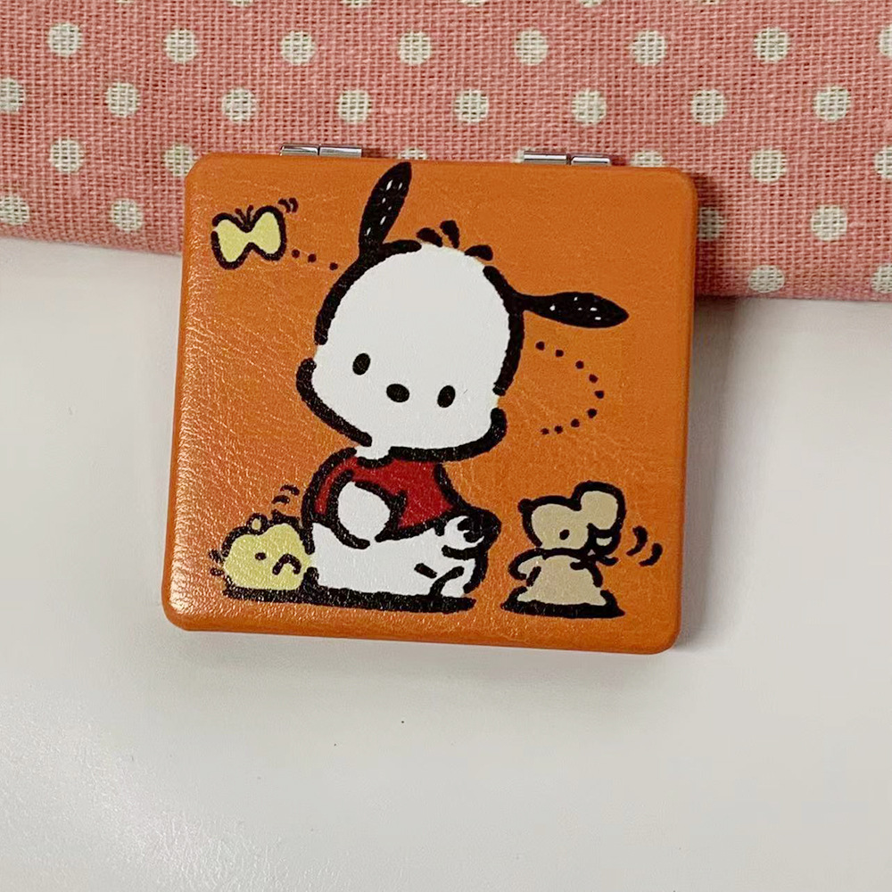 Nuevo perro Pacha osos de fresa doble cara plegable espejo de maquillaje tienda en línea tienda de espejo pequeño fábrica al por mayor