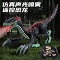 2.4G大号遥控恐龙玩具自带声光前进后退侏罗纪儿童智能喷雾镰刀龙