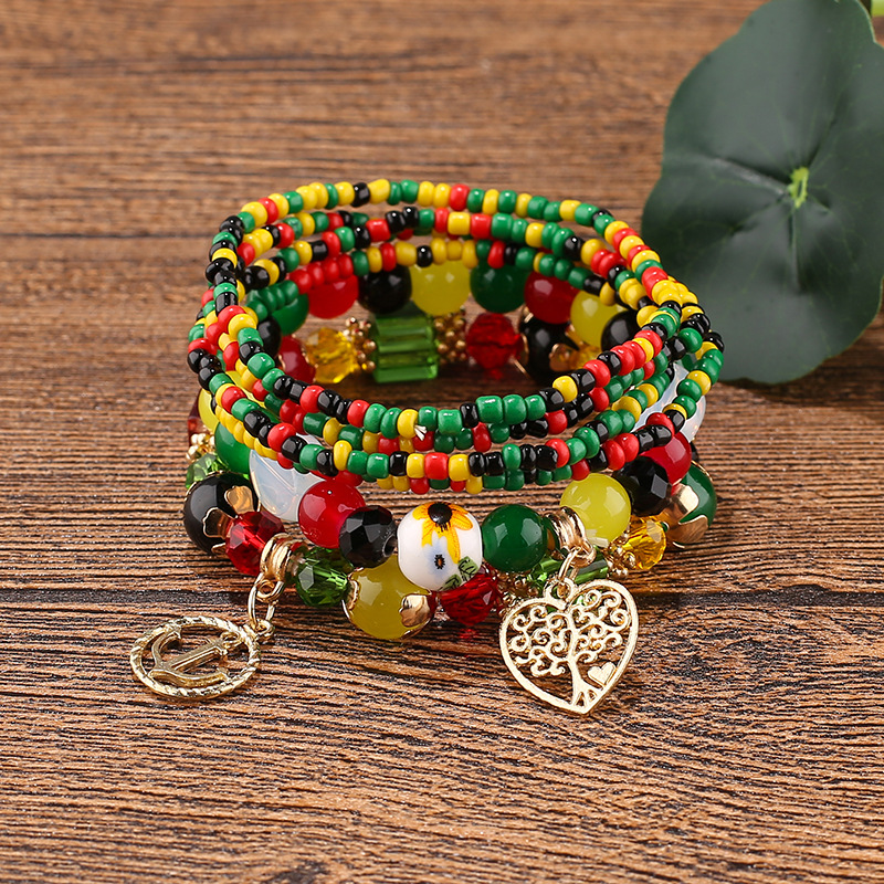 Geometric Pattern Women'S Gender Modern Style Classic Style Geometric Glass Bead Stoving Varnish Women's Bracelets