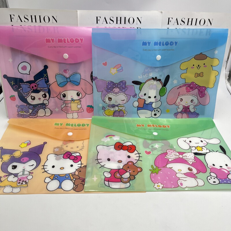 サンリオ家族a4文房具袋かわいいアニメクロミブタン犬美楽ティpvcボタン袋賞品|undefined