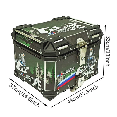 Motorcycle trunk alloy motorcycle tail box, 45 liter - 45lmountain-and-river-night-black