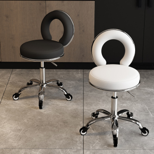 ✅ Large Work Stool Adjustable Round Stool Beauty Stool Adjustable Rotating Pulley Barber Shop Master Stool Makeup Stool Hair Salon Special