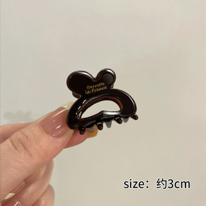 1#갈색 토끼 귀 클립 [단일 클립 측면] 길이 약 3.5cm, 폭 3cm