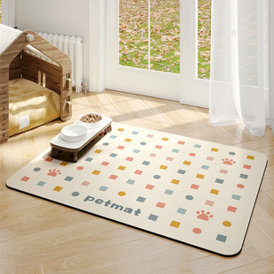 Minimalist pet feeding mat training pet mat reusable washable cat and dog mat absorbent non-slip mat rest sleeping mat