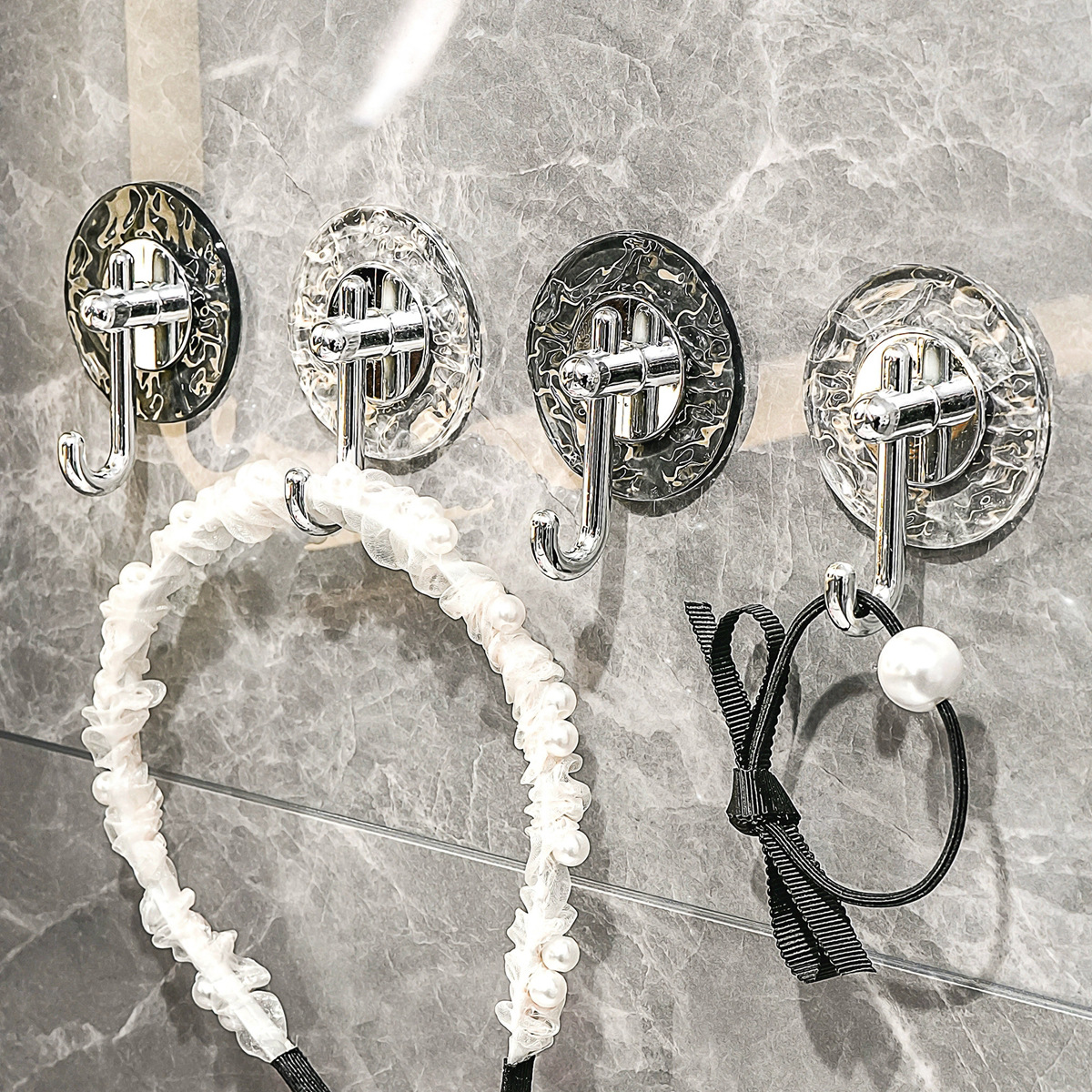 Luz gancho de lujo adhesivo fuerte carga Punch-libre cocina baño Baño pared puerta toalla sin costuras gancho pegajoso