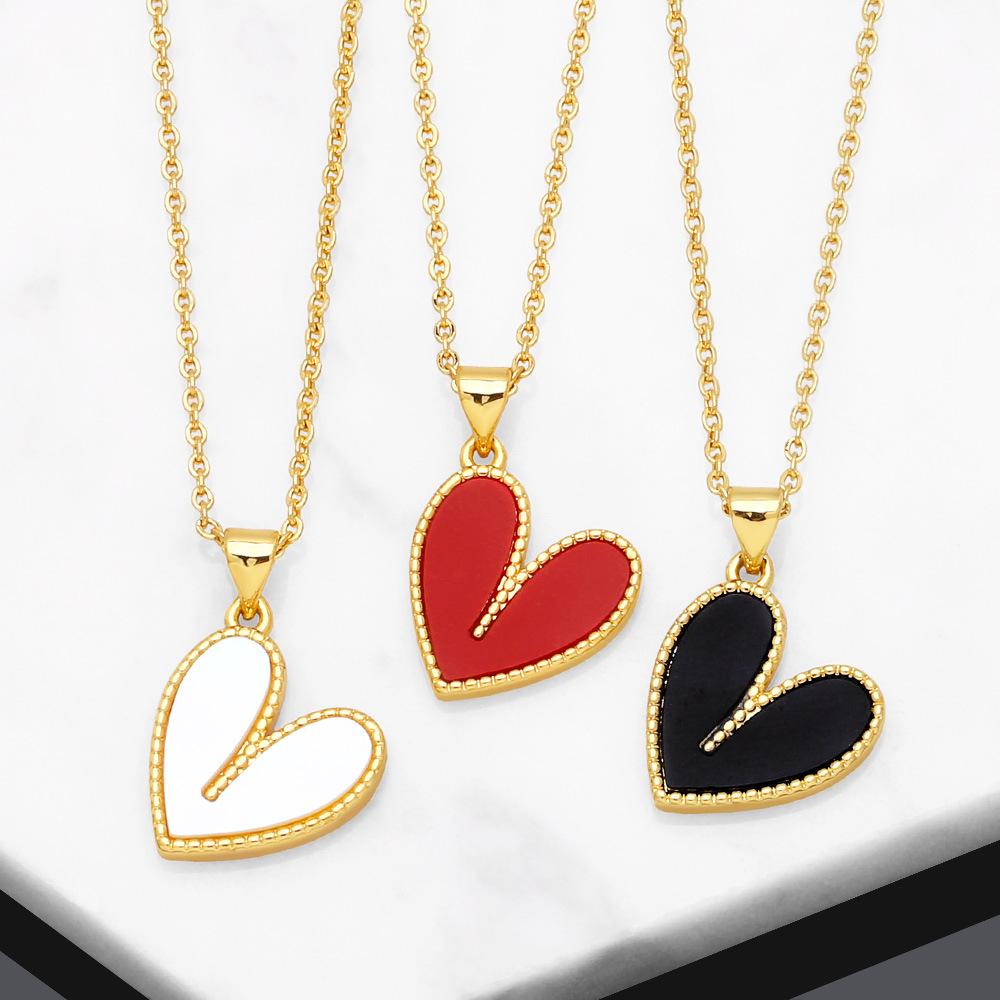Fashion Heart Shape Copper Plating Pendant Necklace 1 Piece display picture 2