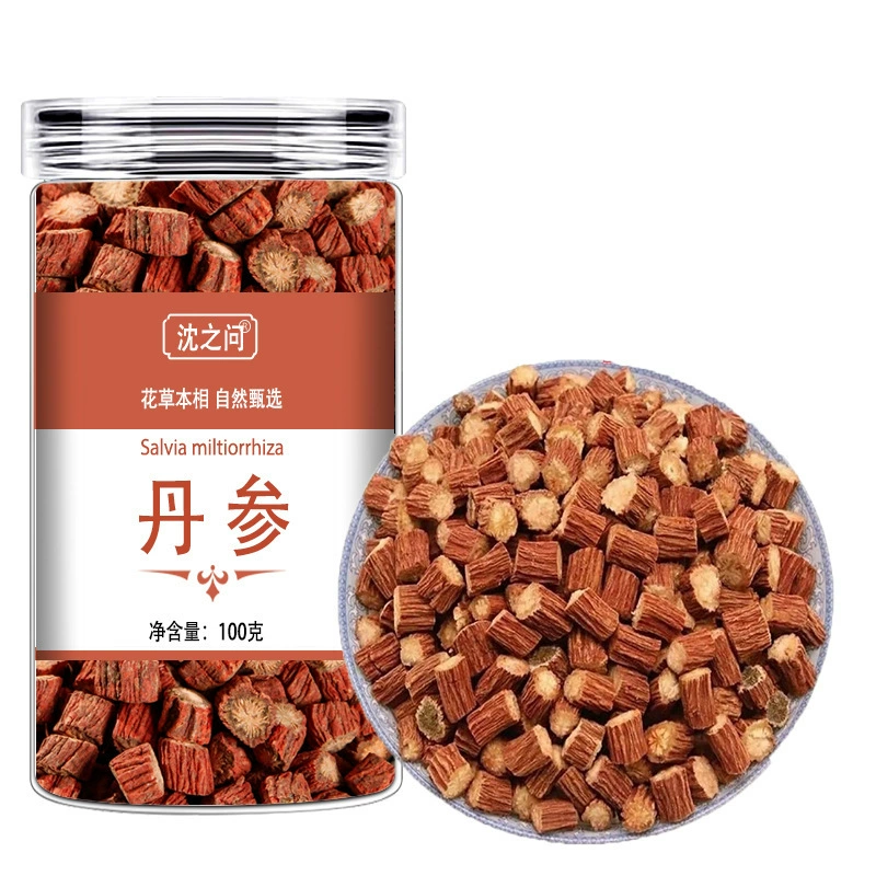 Salvia miltiorrhiza 100 г ломтики Salvia miltiorrhiza без серы копченые сегменты корня Salvia miltiorrhiza нарезанные кубиками