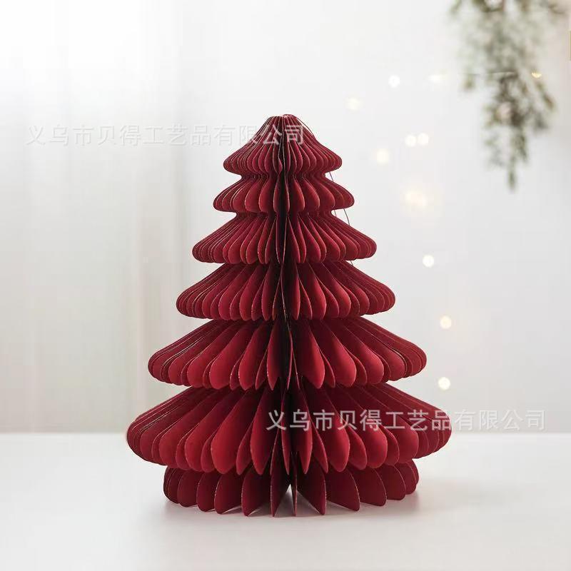 Decoraciones de Navidad, adornos de árbol de Navidad, colgantes de Navidad plegables, adornos de árbol de Navidad, árbol de mesa, árbol de Navidad