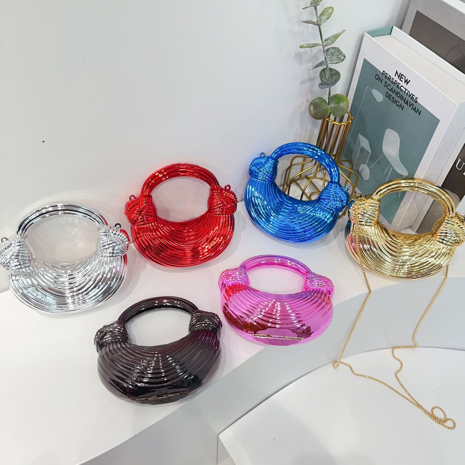 Comercio exterior transfronterizo bolsas de cena de damas nuevas bolsas de mano acrílicas, bolsas de mano de moda, bolsas de cena de mano