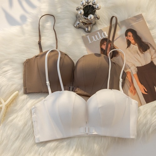 Strapless cross-over beautiful back bra for women with small breasts gathered and expanded type hot girl comics seamless sexy pure lust bra