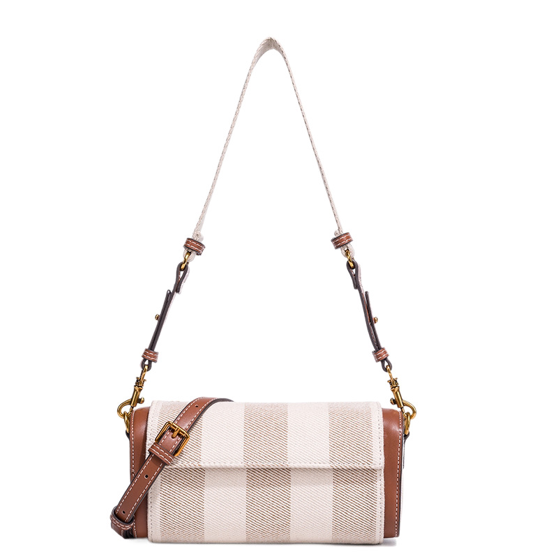 ZARA Style 2026 New Plaid Baguette Bag Women's Shoulder Crossbody Bag Versatile Commuter Handbag Pillow Bag - Thumbnail 5